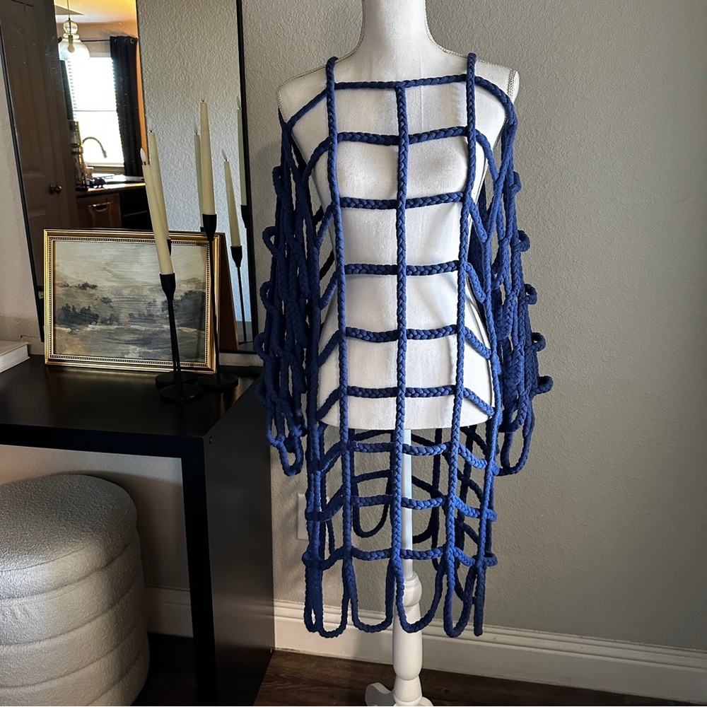 Kasia Kulenty Simone Dress Cobalt Blue Beach Coverup - Picture 2 of 6